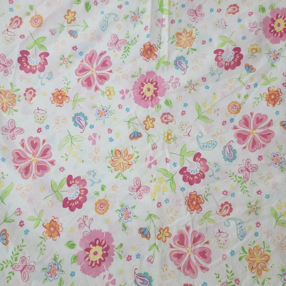 Pottery Barn Kids Garden Party Full 4 Pc Sheet Set Organic Cotton Floral  2011
